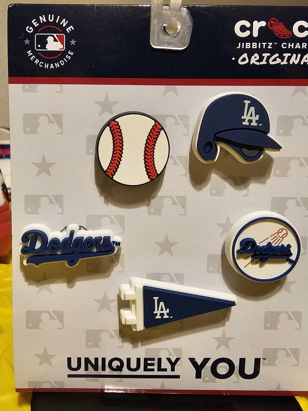 Retired LA Dodgers Crocs Jibbitz - Blue White Red